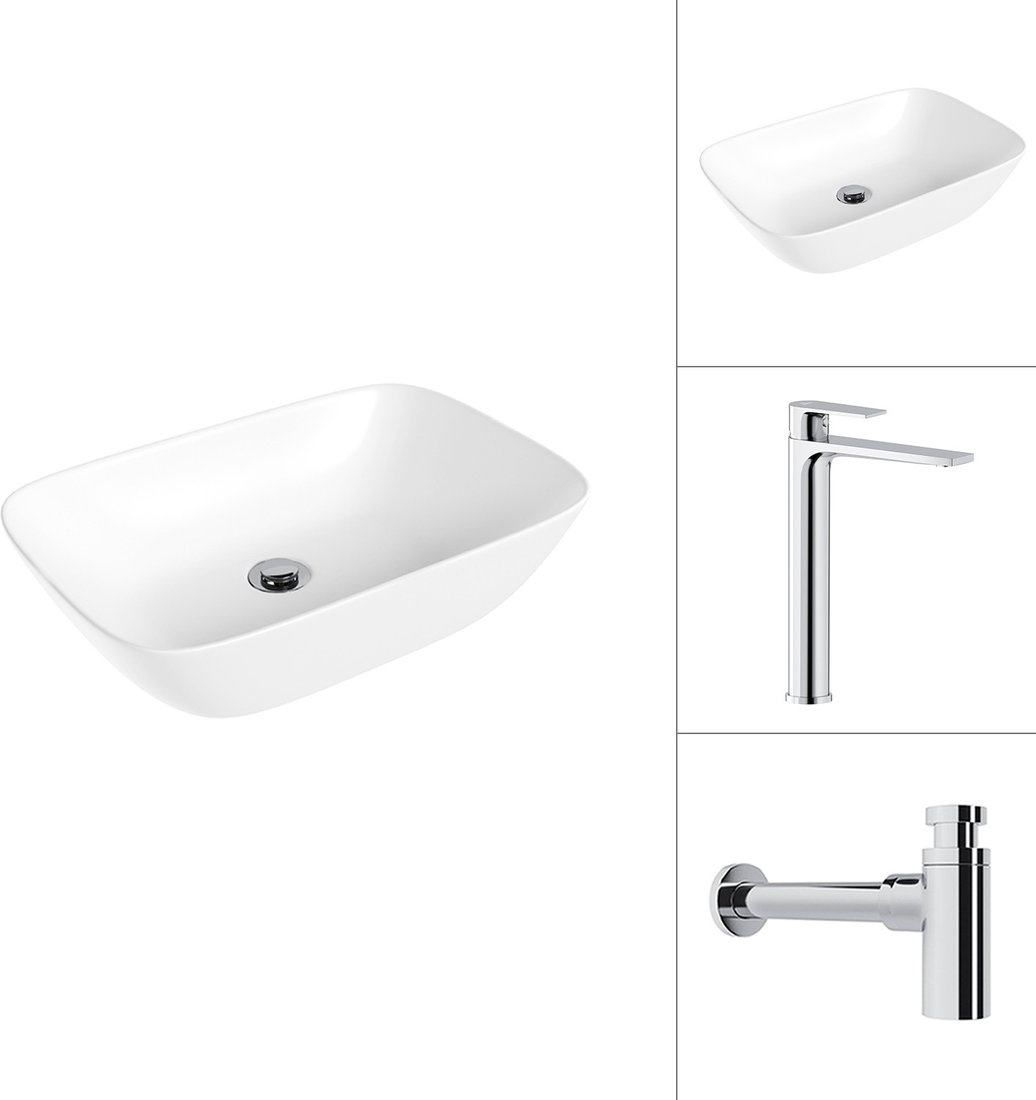 

Умывальник Lauter 21454 + Reef 21CK8678C + сифон 21635CH (хром)