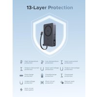 Внешний аккумулятор Ugreen MagFlow PB773 10000mAh (серый)
