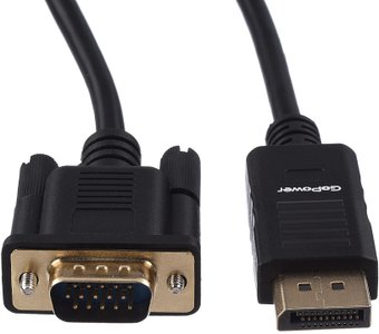 Кабель GoPower 00-00027497 DisplayPort - VGA (1.8 м, черный)