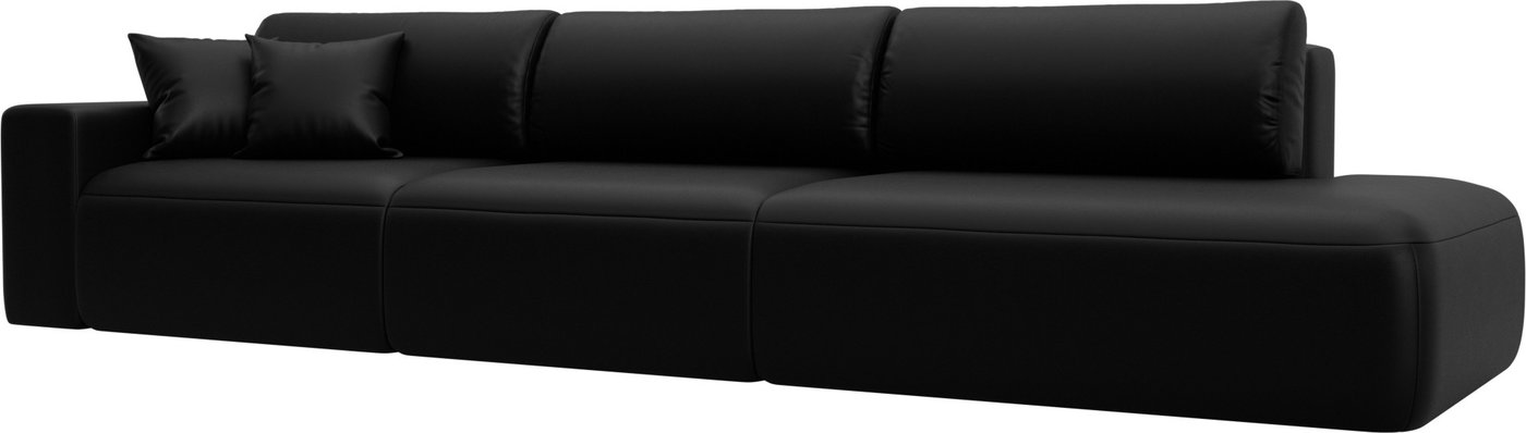 

Диван Лига диванов Лига-036 НПБ Модерн Лонг подлокотник слева 127692L (экокожа Grifon 18 черный)