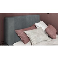 Кровать Трия Тейлор 90x190 (микровелюр Linea Grande 83/Connect 83 серый)