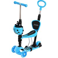 Трехколесный самокат Moby Kids Божья коровка 3 в 1 641408 (синий)
