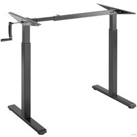 Стол для работы стоя ErgoSmart Manual Desk Compact 1380x800x18 мм (дуб мореный/черный)