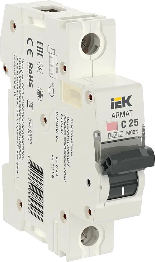 

Выключатель автоматический IEK AR-M06N-1-C025