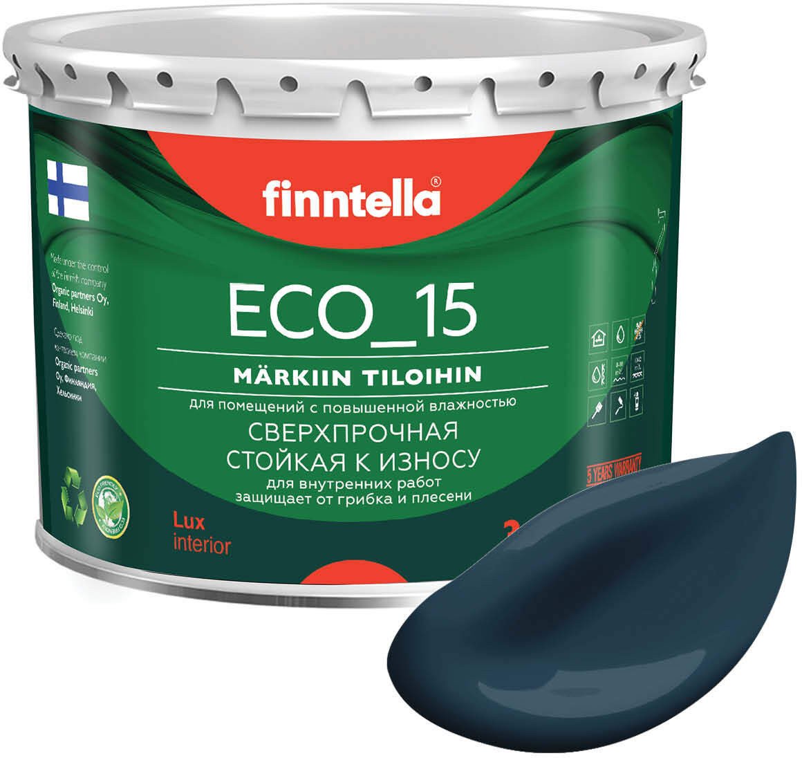 

Краска Finntella Eco 15 YO F-10-1-3-FL009 2.7 л (синий)