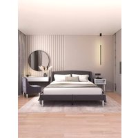 Кровать MONOFIX Лотти 160x200 (микровелюр/графит)