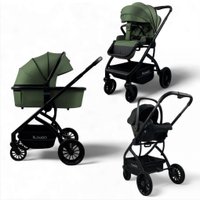 Универсальная коляска Bubago Lotta BG BG 150-4 (3 в 1, зеленый)