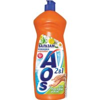 Средство для мытья посуды AOS Бальзам Ромашка и витамин E 900 мл