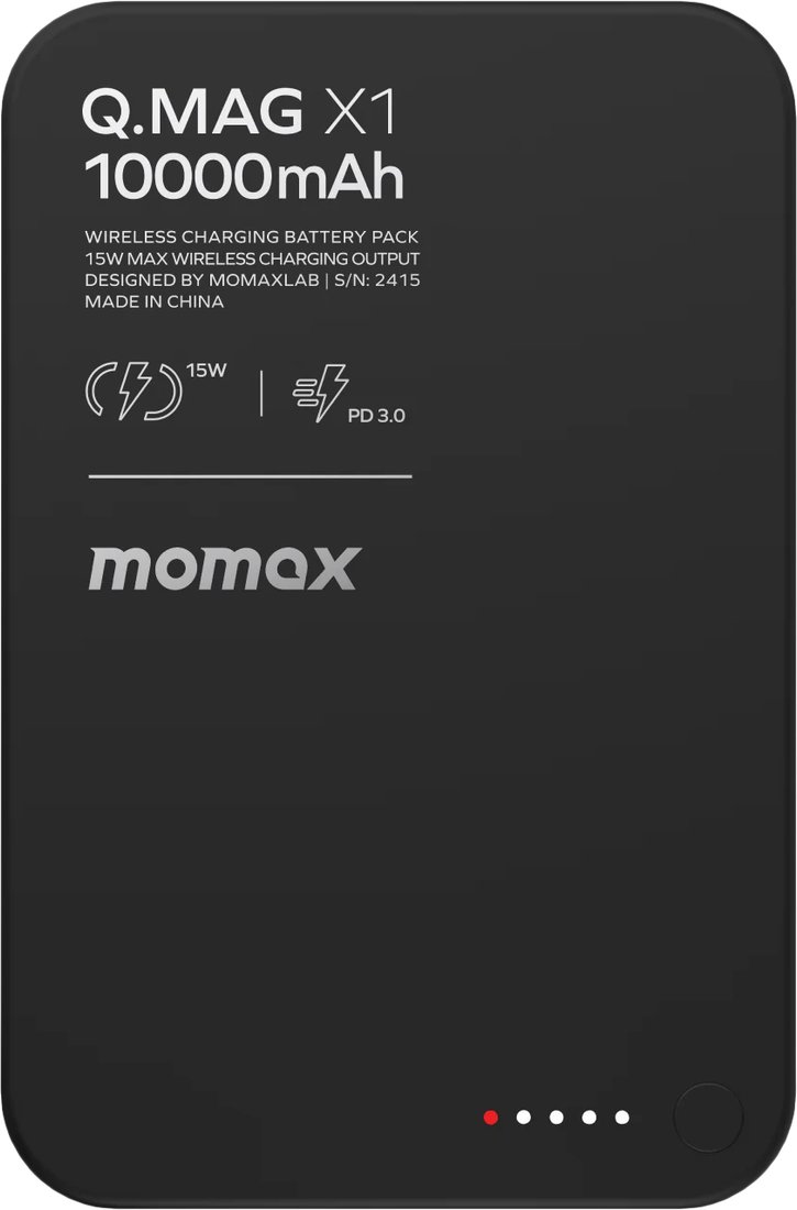 

Внешний аккумулятор Momax Q.Mag X1 Magnetic IP117A 10000mAh (черный)