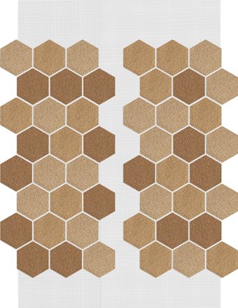 Декоративный кирпич АМК Соты микс № 100 (песочный микс)