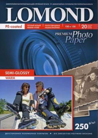 

Фотобумага Lomond Semi Glossy Warm 10x15 250 г/кв.м 20 листов (1103305)