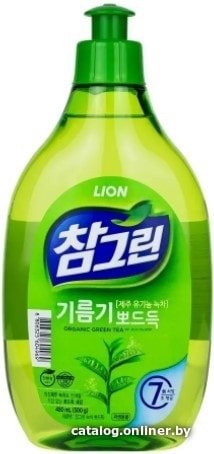 Средство для мытья посуды Lion Chamgreen зеленый чай 480 мл