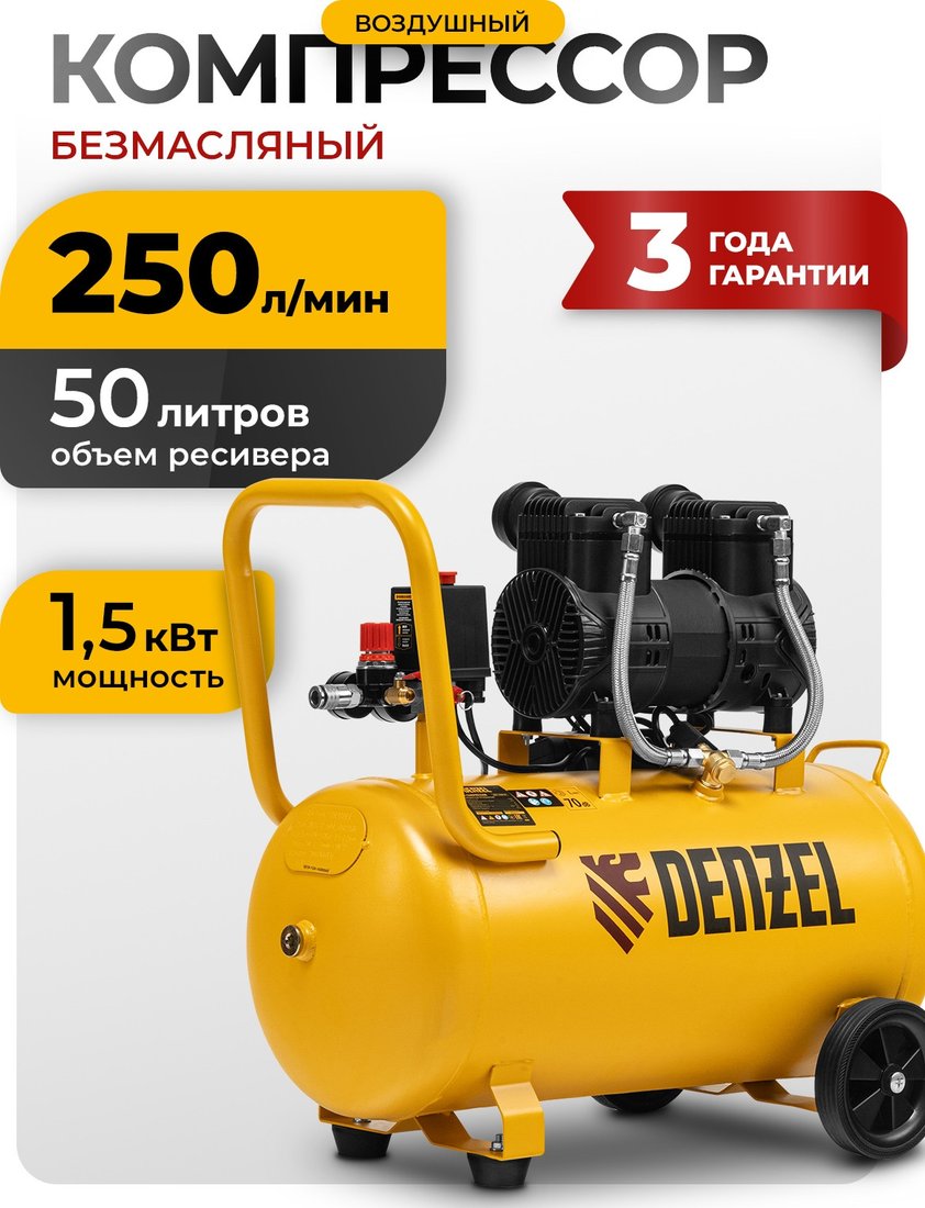 Компрессор Denzel DLP-1500/50