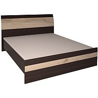 Кровать Интерлиния Коламбия КЛ-001-2 140 с основанием (дуб венге/дуб серый)