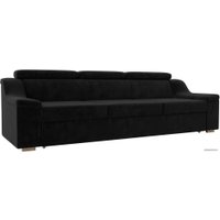 Диван Лига диванов Линдос (велюр, черный)