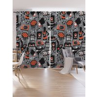 Комплект штор JoyArty Дискотека на пятой улице p_65724 (145x265)