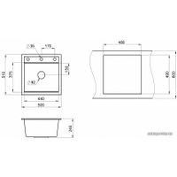 Кухонная мойка Granula KS-5002 (черный)