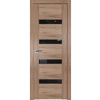 Межкомнатная дверь ProfilDoors 2.81XN R 60x200 (салинас светлый, стекло дождь черный)