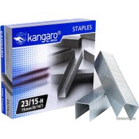 Скобы канцелярские Kangaro 23/15 1000 шт (металлик)