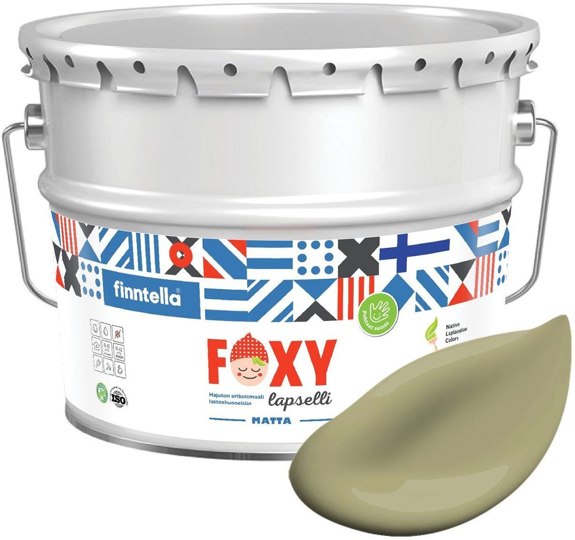 

Краска Finntella Foxy Lapselli Matte Pelto F-50-1-9-FL267 9 л (зеленый)