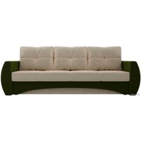 Диван Лига диванов Сатурн 101024 (микровельвет, бежевый/зеленый)