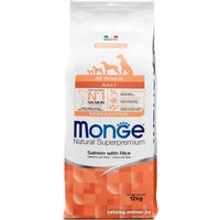 Сухой корм для собак Monge All Breeds Adult Monoprotein Salmon and Rice с лососем и рисом 12 кг