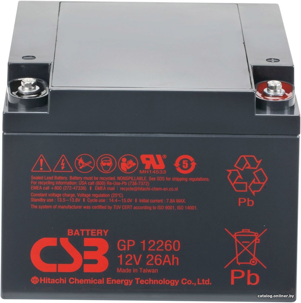 Аккумулятор для ИБП CSB Battery GP12260 (12В/26 А·ч)