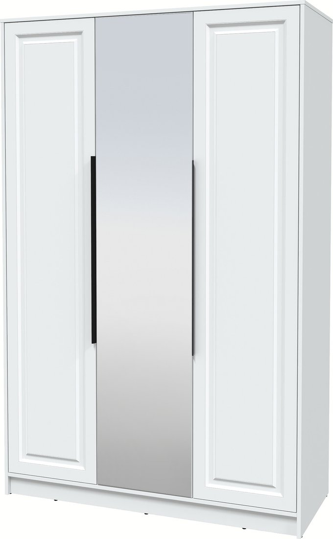 

Шкаф распашной Интерлиния Концепт КТ-Ш3з Деко (белый платинум/белый)