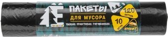Пакеты для мусора Ромашка Е-Ромашка ЕЛР-ВР-120-10/35/Ч (10 шт)