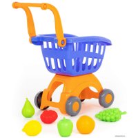 Тележка игрушечная Полесье Мини + набор продуктов №3 71378