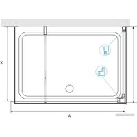 Душевой уголок RGW WA-05-1 (WA-02+Z-060-2) 351005189-11 80x90 (хром/прозрачное стекло)