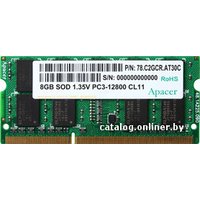 Оперативная память Apacer 8GB DDR3 SO-DIMM PC3-12800 AS08GFA60CATBGC