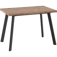 Кухонный стол Мамадома Borg-110 раздвижной 110-142х70 (дуб веллингтон/черный)