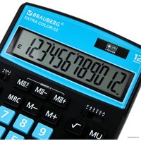 Бухгалтерский калькулятор BRAUBERG Extra Color-12-BKBU 250476 (черный/голубой)