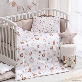 Детский комплект постельного белья Perina Boho BH3-01.1 (3 предмета, белый)