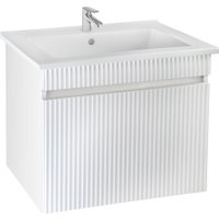  Runo Тумба с умывальником Модена 75 + Оскар 75 (подвесная, белый)