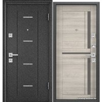 Металлическая дверь Torex Дельта MP-28 205x96 (черный/серый, правый)