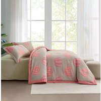 2-спальный комплект постельного белья Arya 2сп Pumpkin Dreams 8680943253446 (светло-серый/розовый)