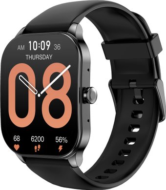 Amazfit Pop 3S (черный, с силиконовым ремешком)