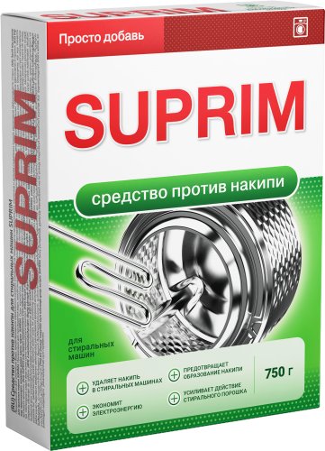 

Средство для стиральных машин Suprim против накипи 0.75 кг