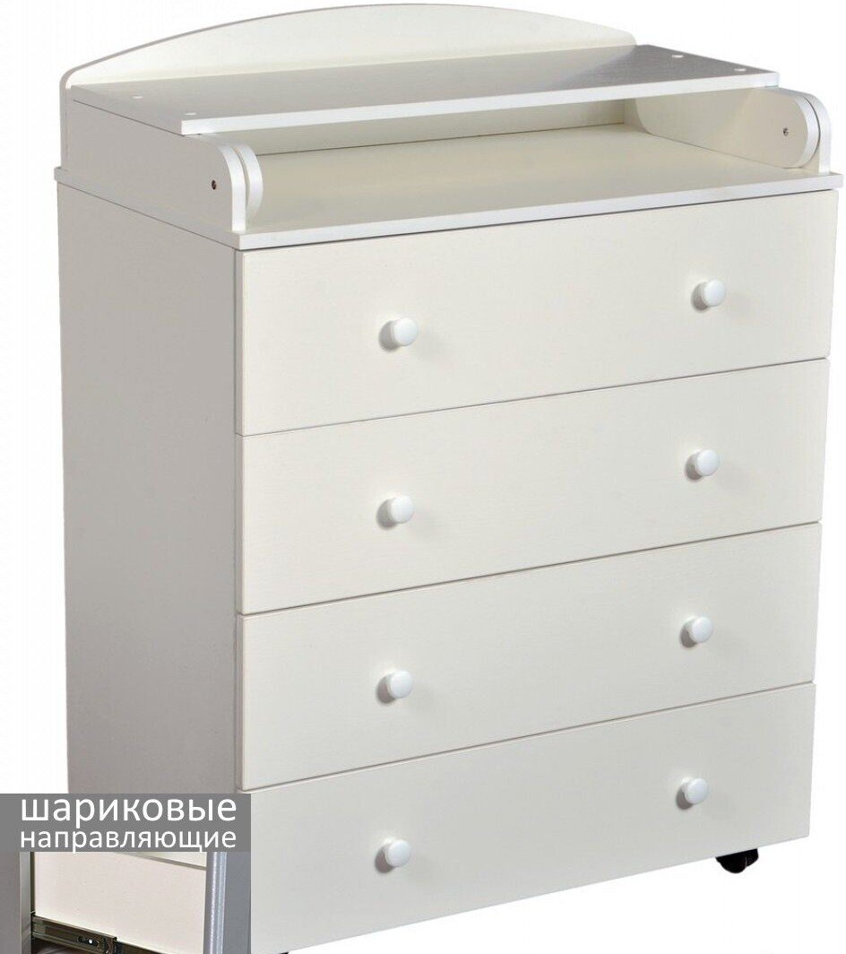 

Детский комод Антел Ульяна-2 800-4 ЛДСП (белый)