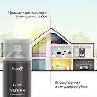 Эмаль Elcon Универсальная алкидная RAL 9005 0.52 л (глянцевый черный)