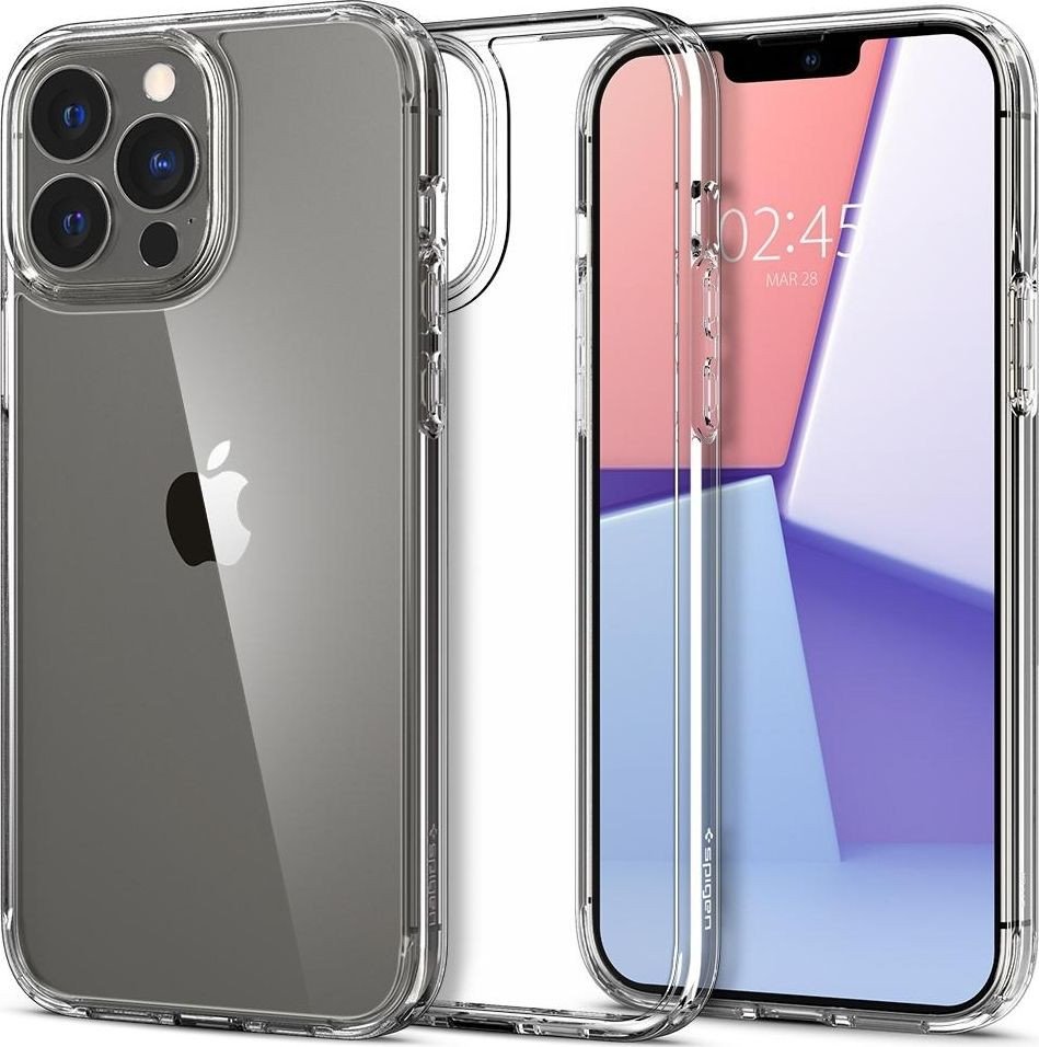 

Чехол для телефона Spigen Ultra Hybrid для iPhone 13 Pro Max ACS03204 (кристально-прозрачный)