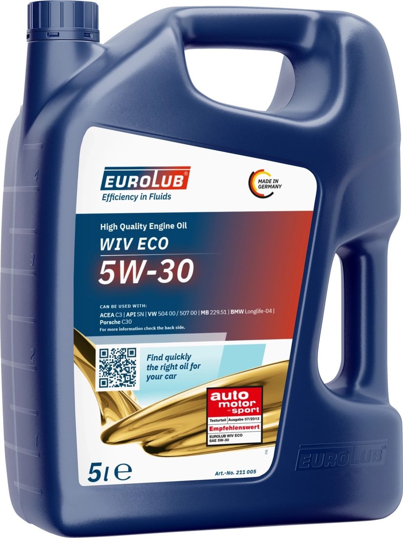 Моторное масло EUROLUB EUROLUB WIV ECO 5W-30 ACEA C3 5л