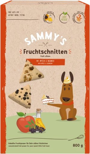 

Лакомство для собак Bosch Sammy's Fruit Slices with Apples & Elderberry (с яблоками и бузиной) 800 г