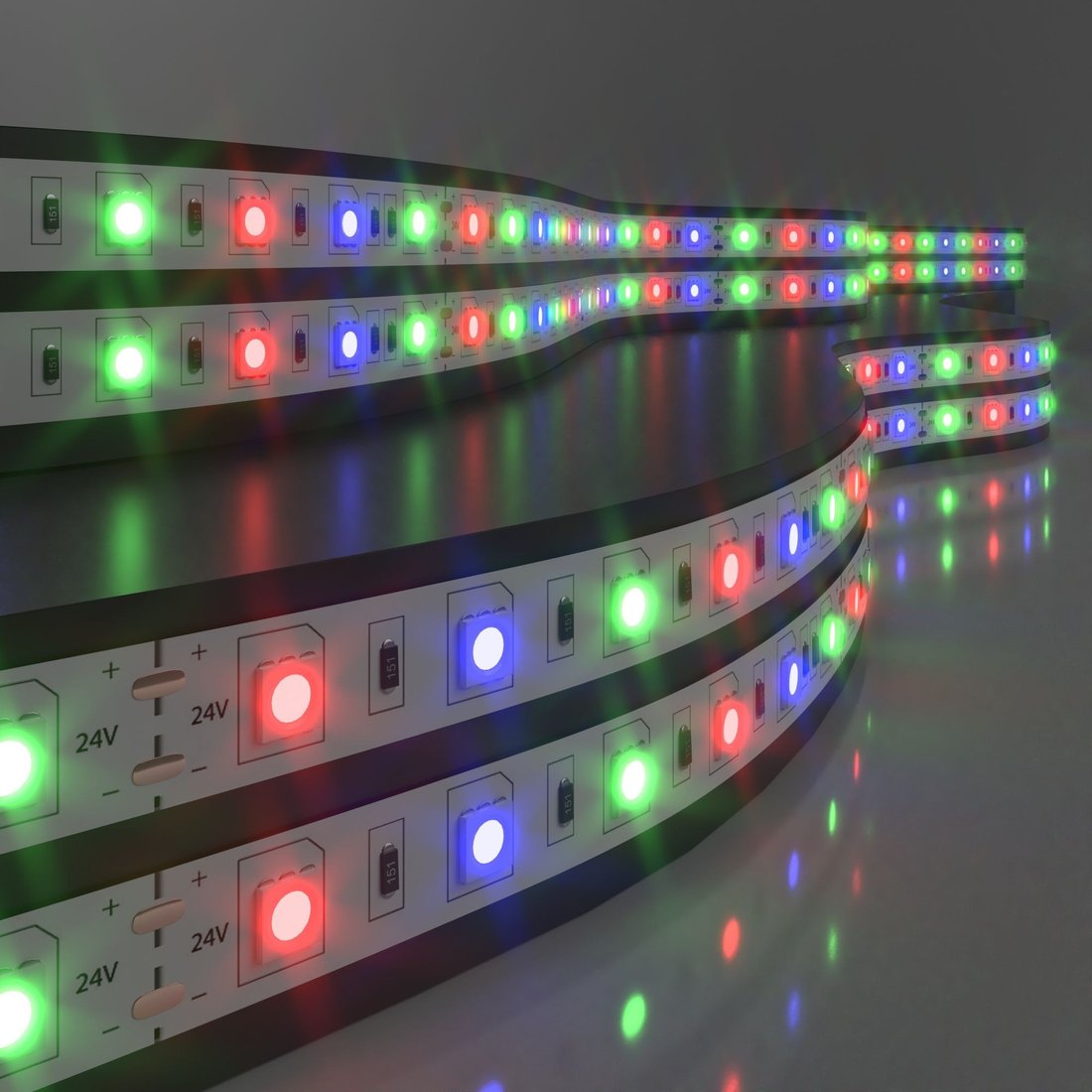 

Светодиодная лента Elektrostandard 24V 14.4W 60Led 5050 IP20 RGB a052977