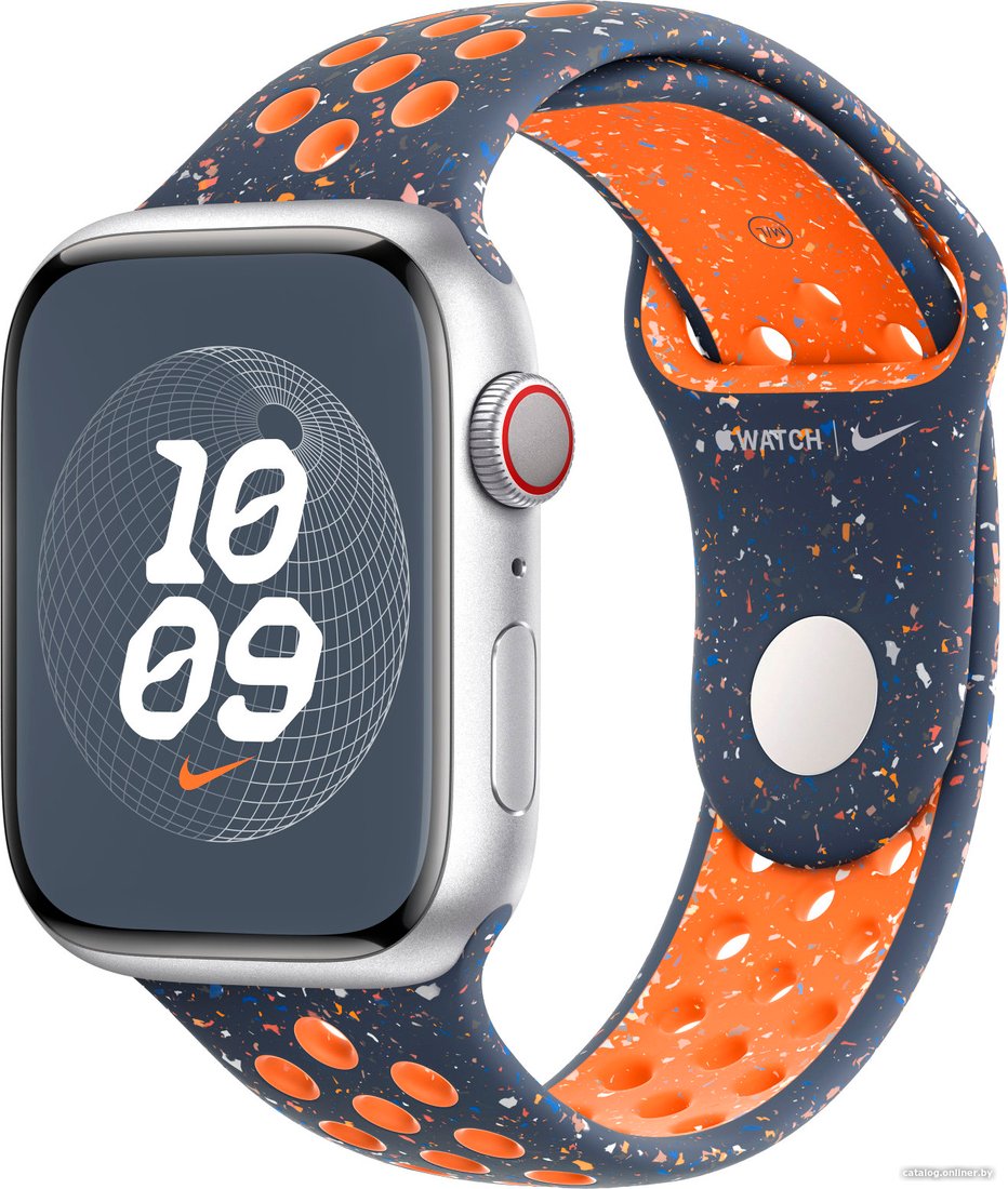 Ремешок Apple Nike Sport Band MUV93 (45 мм, синее пламя, размер M/L)