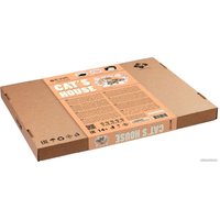 Сборная модель Eco-Wood-Art «Кошкин дом» натуральный каркас — белый мех