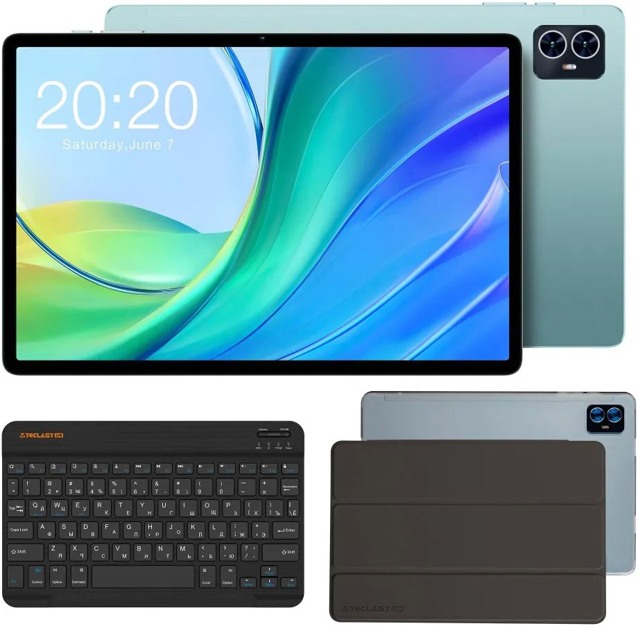 

Планшет Teclast M50 6GB/128GB LTE (бирюзовый, с чехлом и клавиатурой)