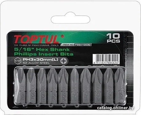 Набор бит Toptul FSBA1004G (10 предметов)